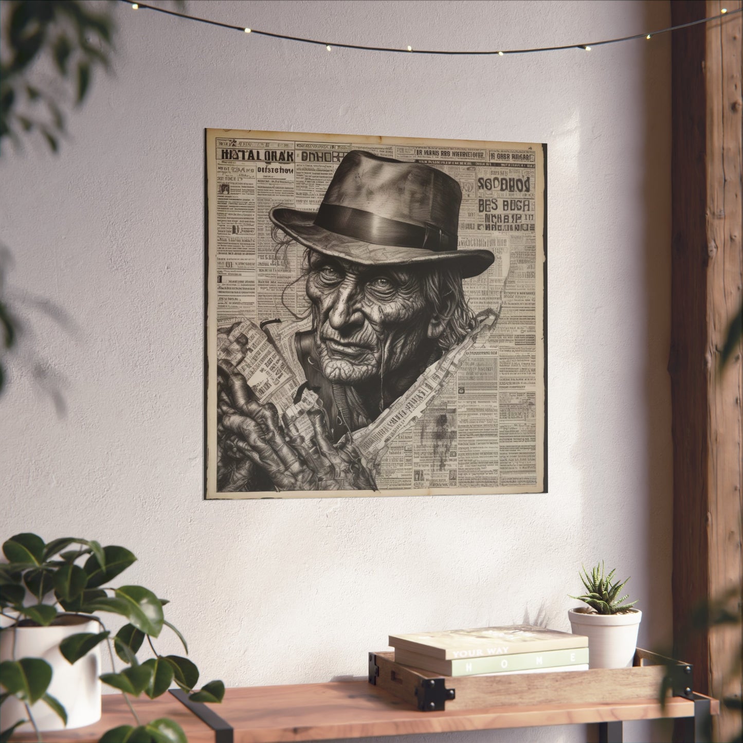 Freddy Krueger Vintage Newspaper Portrait Poster Print