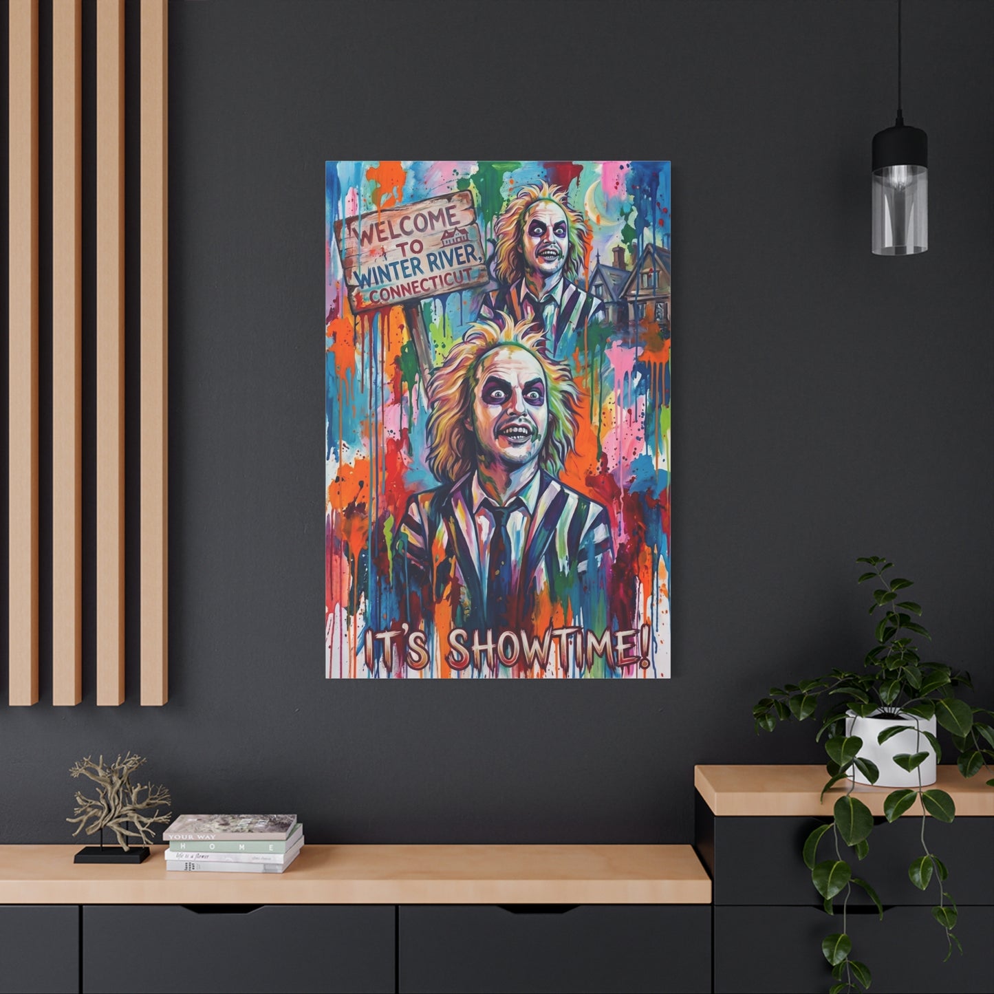 Beetlejuice 'It's Showtime!' Matte Stretched Canvas