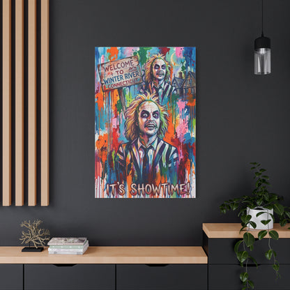 Beetlejuice 'It's Showtime!' Matte Stretched Canvas