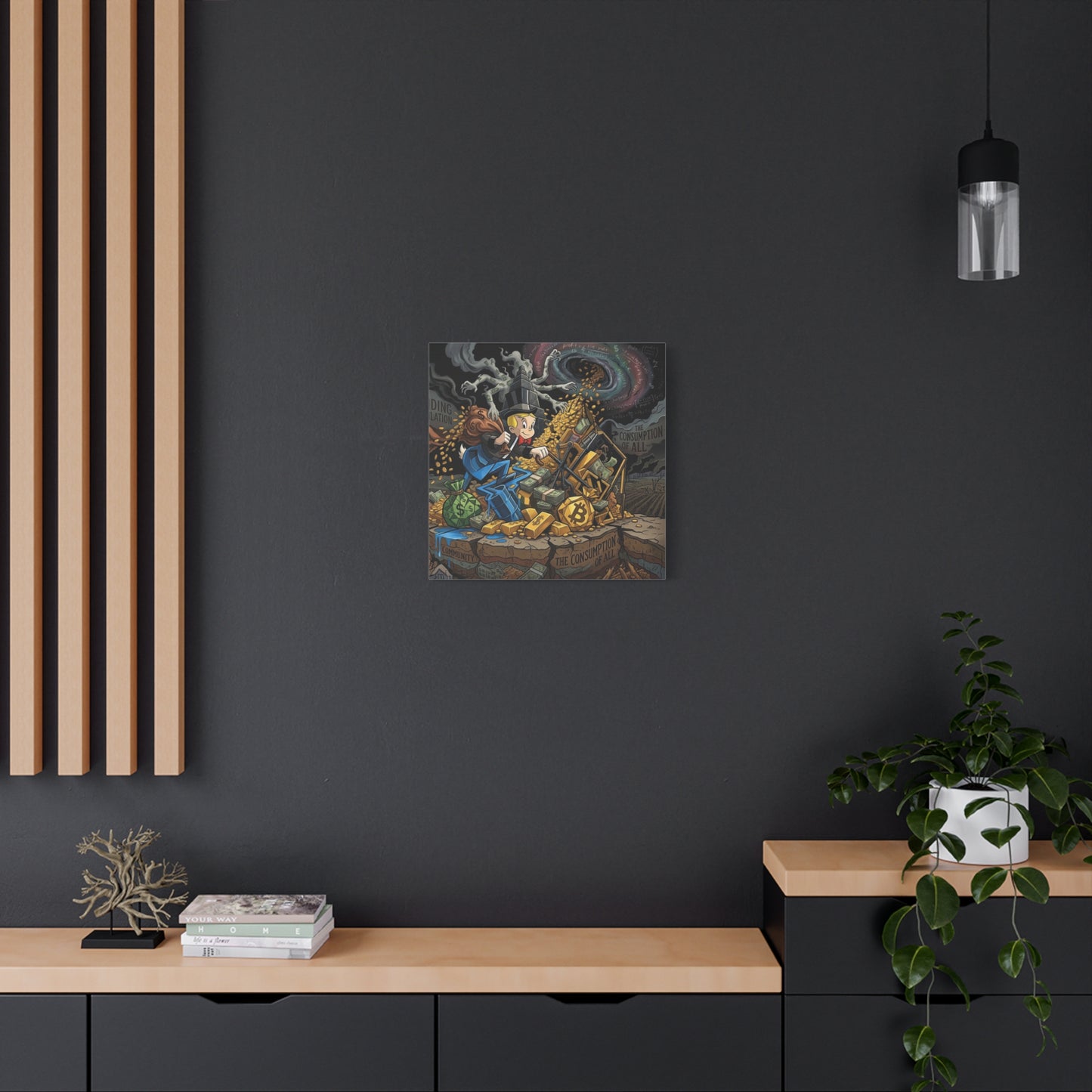 Greed Canvas Wall Art Print