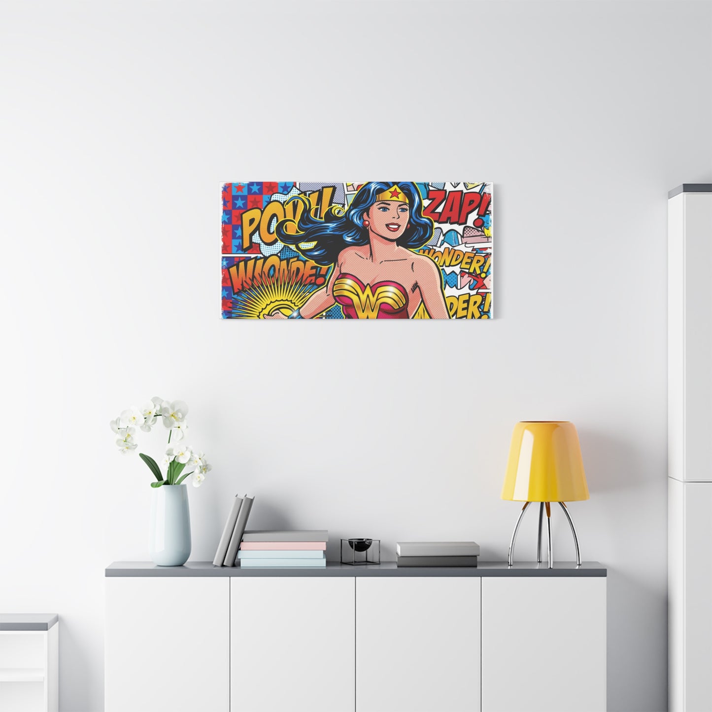 Comic Hero Abstract Canvas Wall Art — Matte Stretched 1.25"