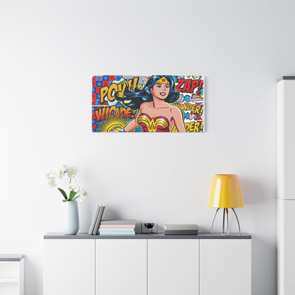Comic Hero Abstract Canvas Wall Art — Matte Stretched 1.25"