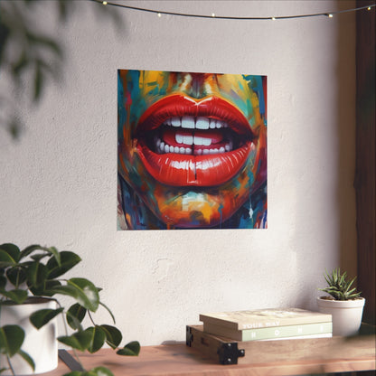 Colorful Pop Art Lip Poster Fine Art Print