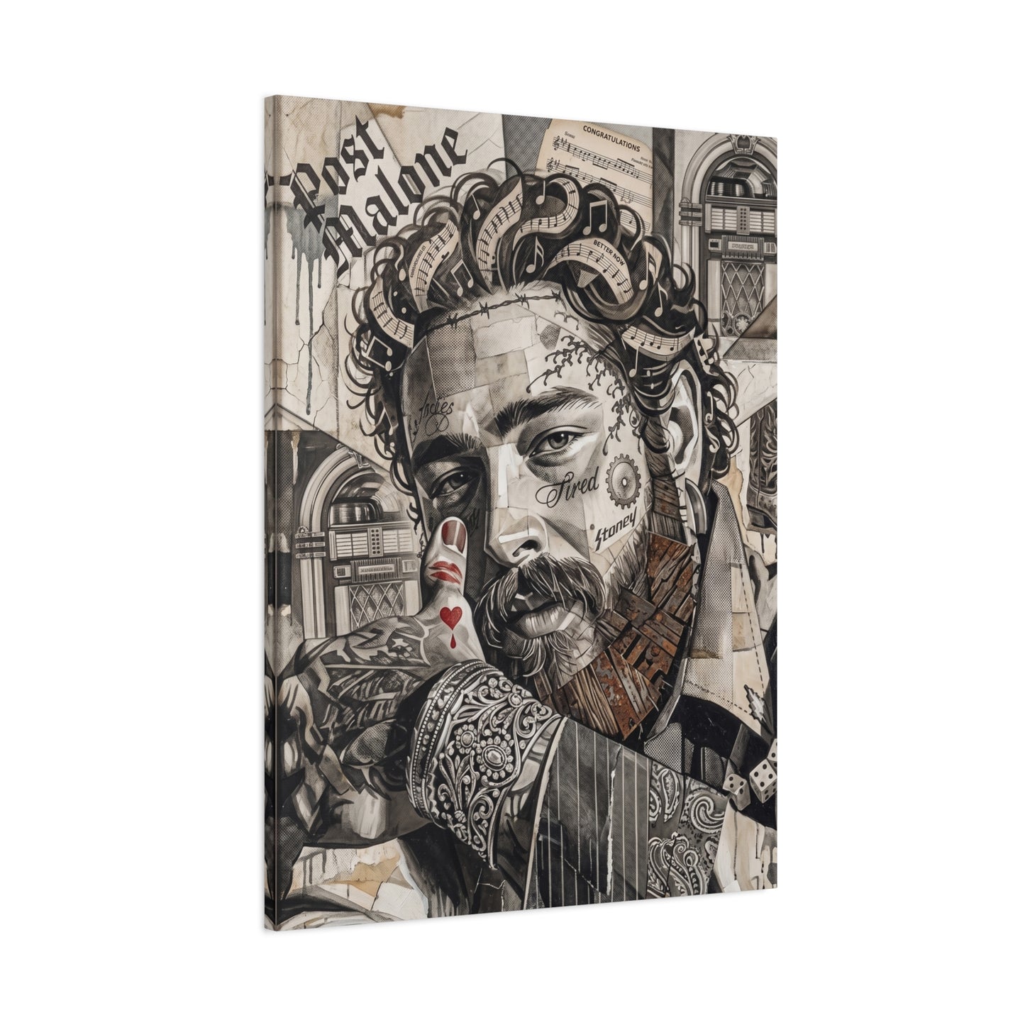 Post Portrait Matte Canvas Wall Art, Stretched 1.25"