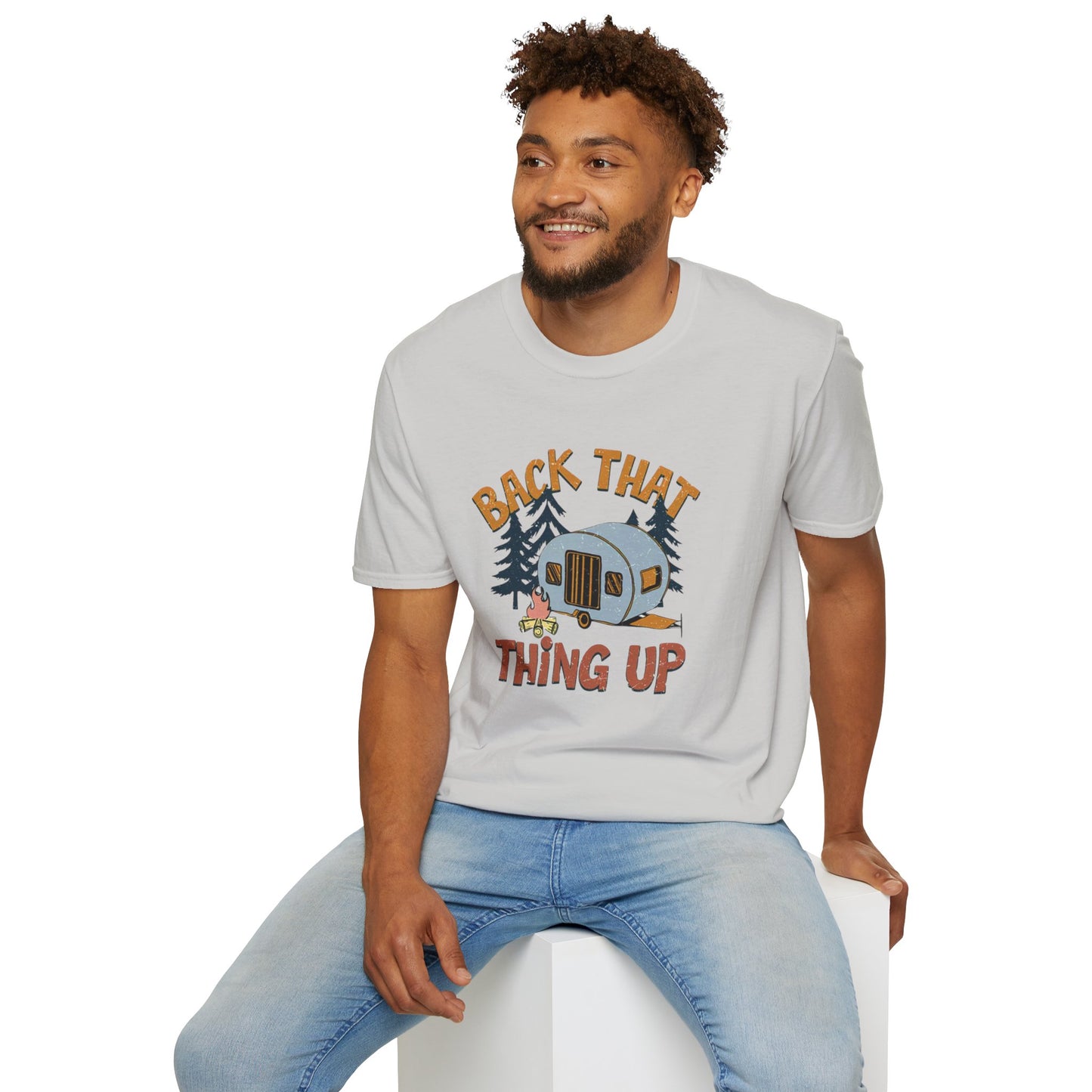 RV Camping T-Shirt — "Back That Thing Up" Retro Camper Graphic Tee
