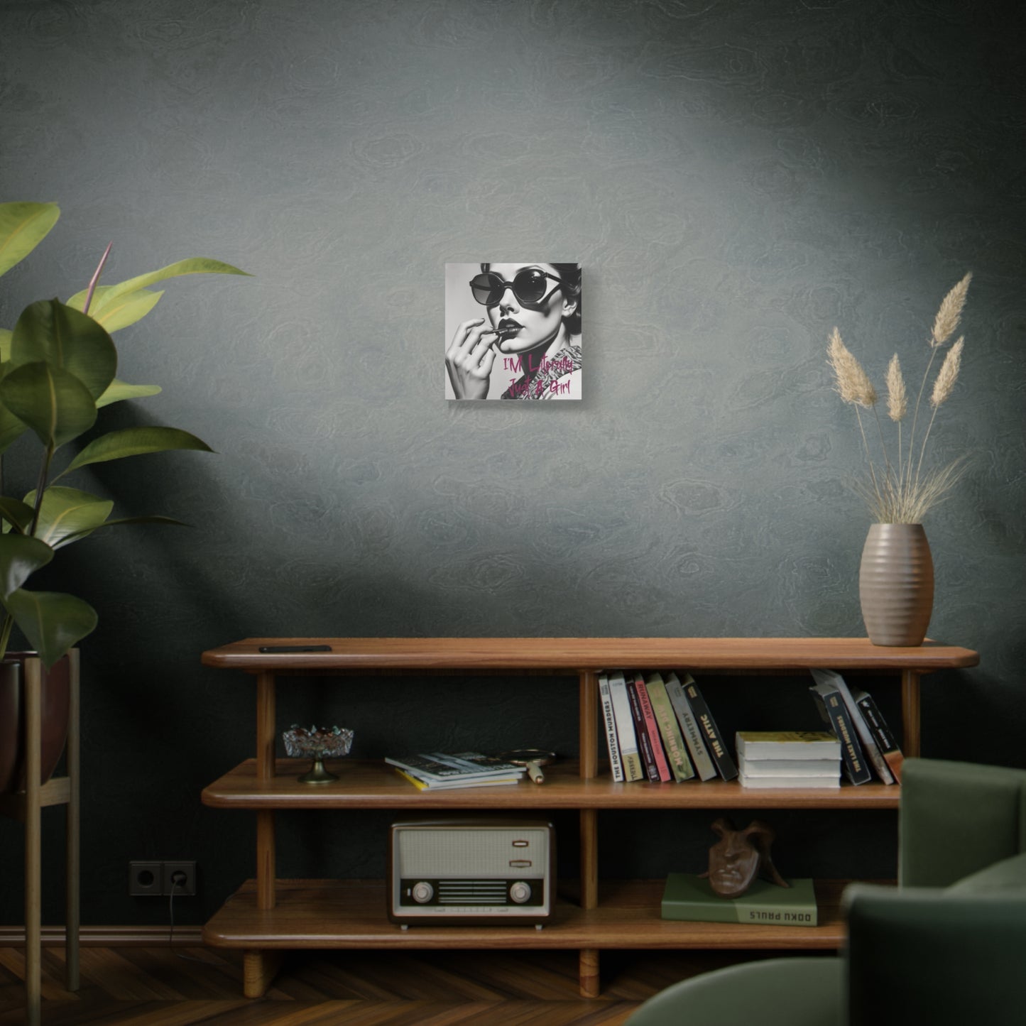 Canvas Wall Art - "I'm Literally Just A Girl" Retro Glam Portrait