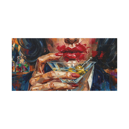 Cocktail Kiss Matte Canvas Wall Art