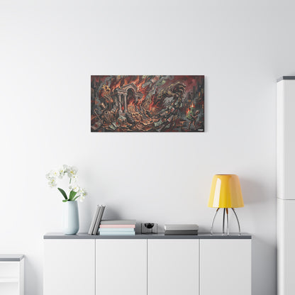 Economy Falling Canvas Wall Art Print — Matte Stretched Canvas