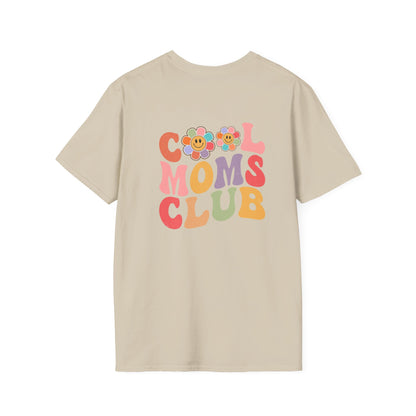 Cool Moms Club T-Shirt — Retro Floral Smiley Tee for Trendy Moms
