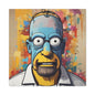 Pop Art Cartoon Canvas Wall Art — Colorful Abstract Character Portrait