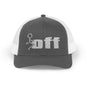 'F Off' Stick Figure Trucker Cap – Retro Distressed Snapback Hat