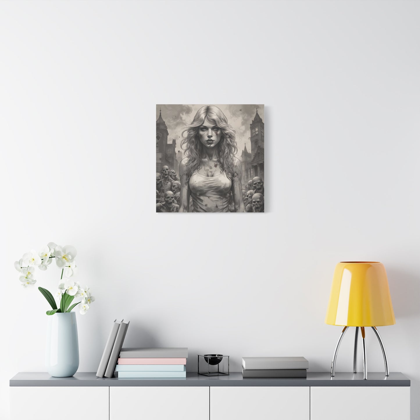Zombie Swift Matte Canvas Wall Art — Gothic Horror Stretched Canvas
