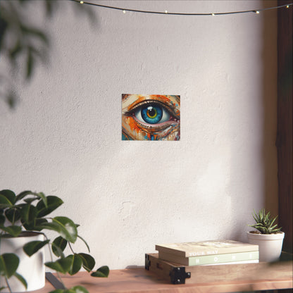 Vibrant Blue Eye Surreal Wall Art Print