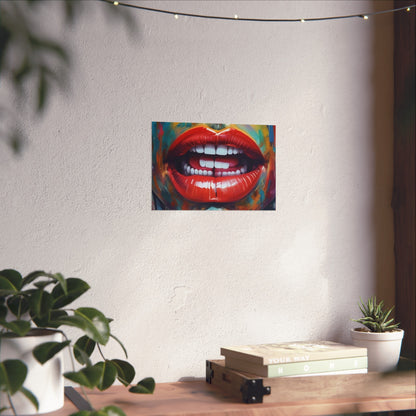 Colorful Pop Art Lip Poster Fine Art Print