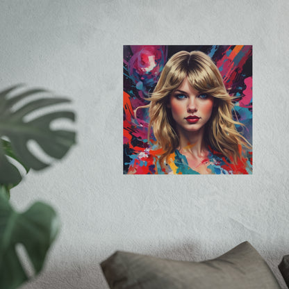 Taylor-Inspired Pop Art Portrait Poster Fine Art Wall Print