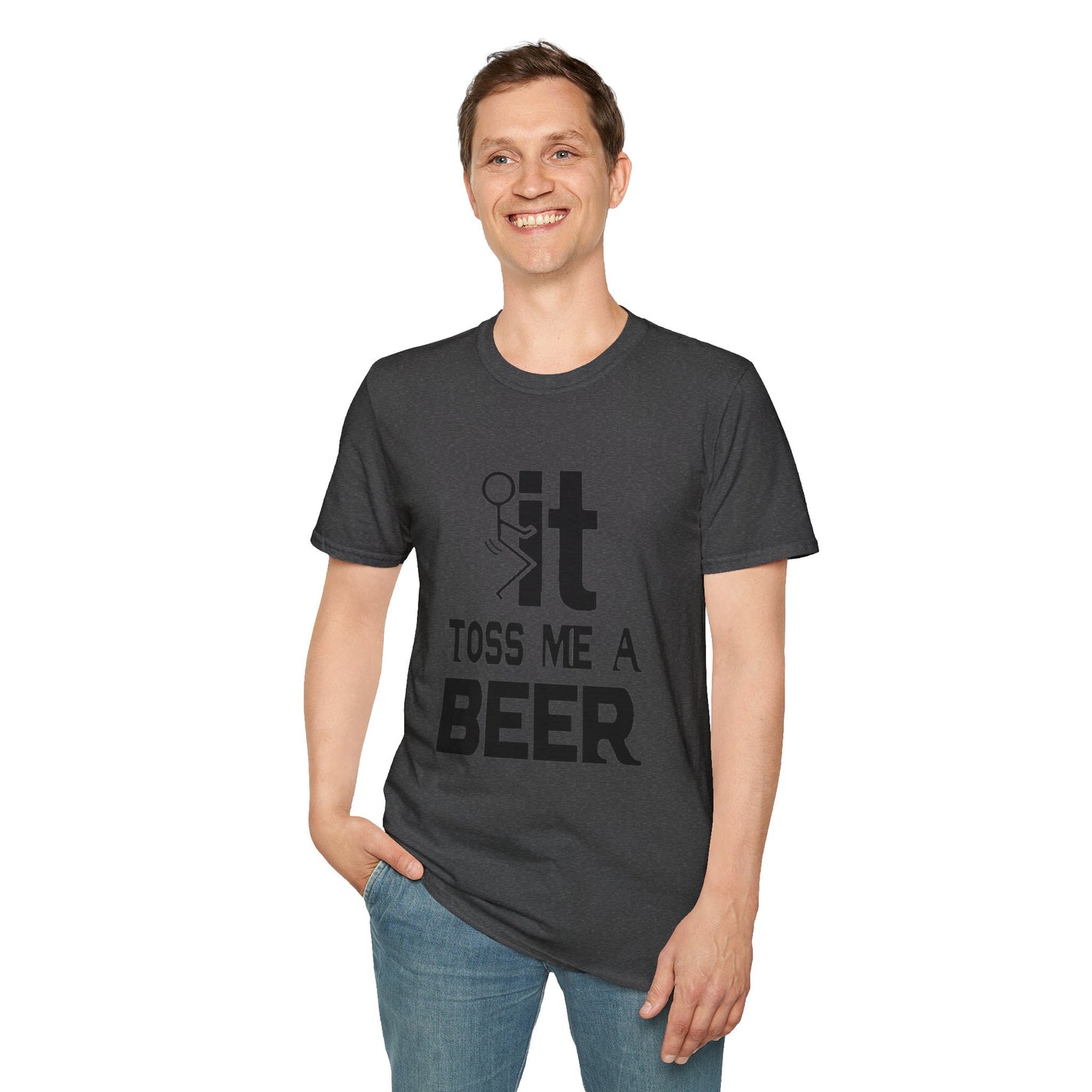 Funny 'Toss Me a Beer' T-Shirt – Beer Toss Party Tee
