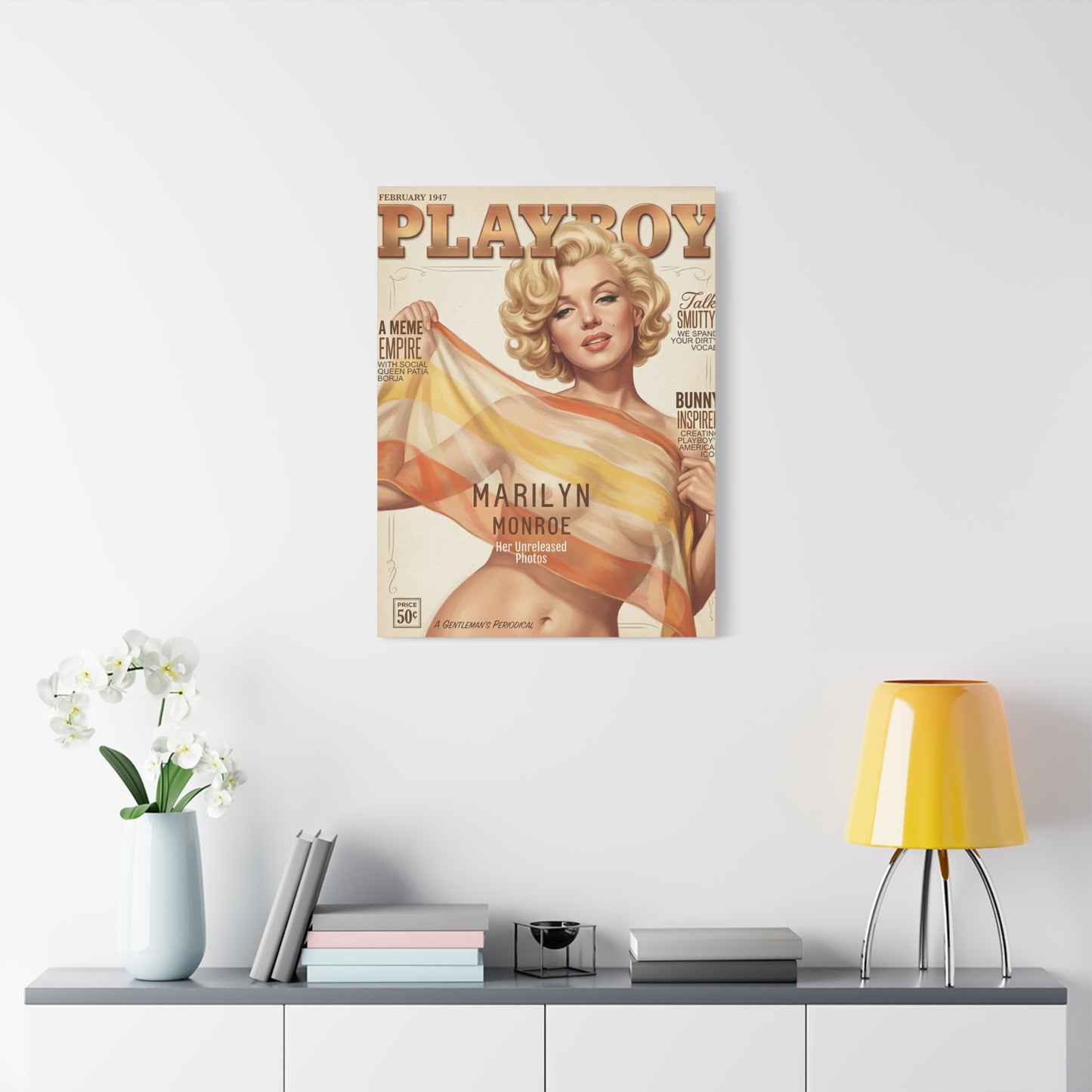 Monroe Portrait Matte Canvas Wall Art, Stretched 1.25"