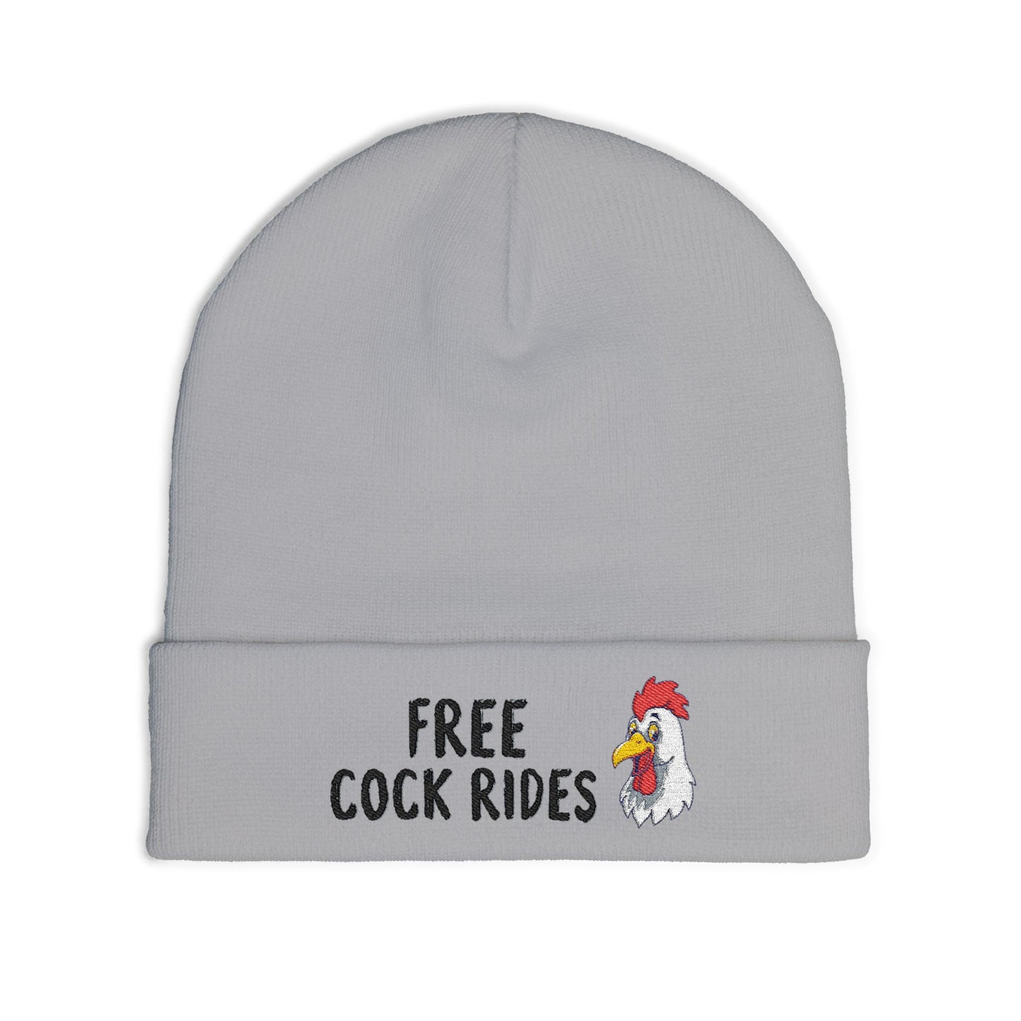Knit Beanie "Free Cock Rides"