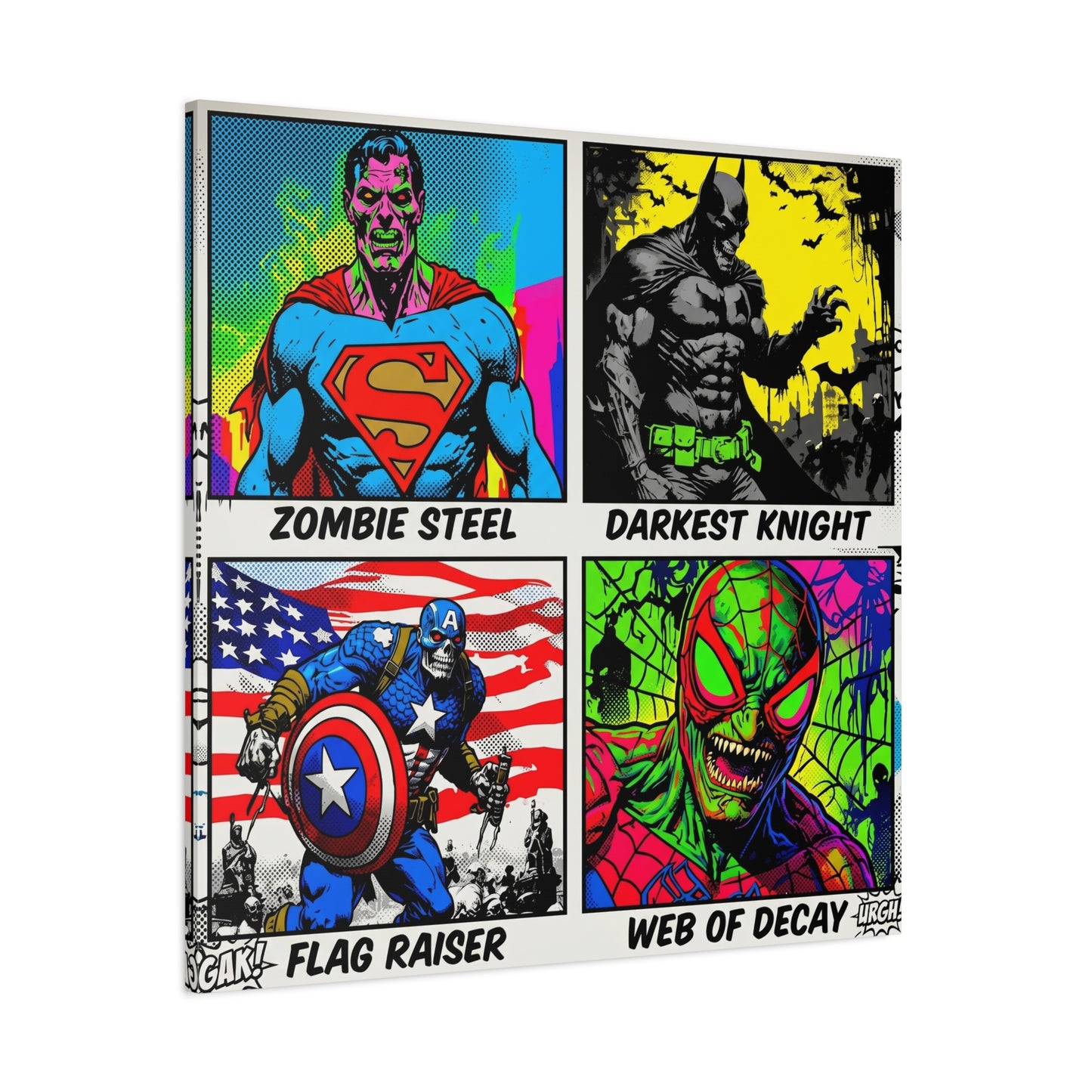 Superhero Pop Canvas Wall Art Print