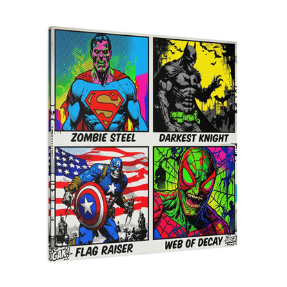 Superhero Pop Canvas Wall Art Print
