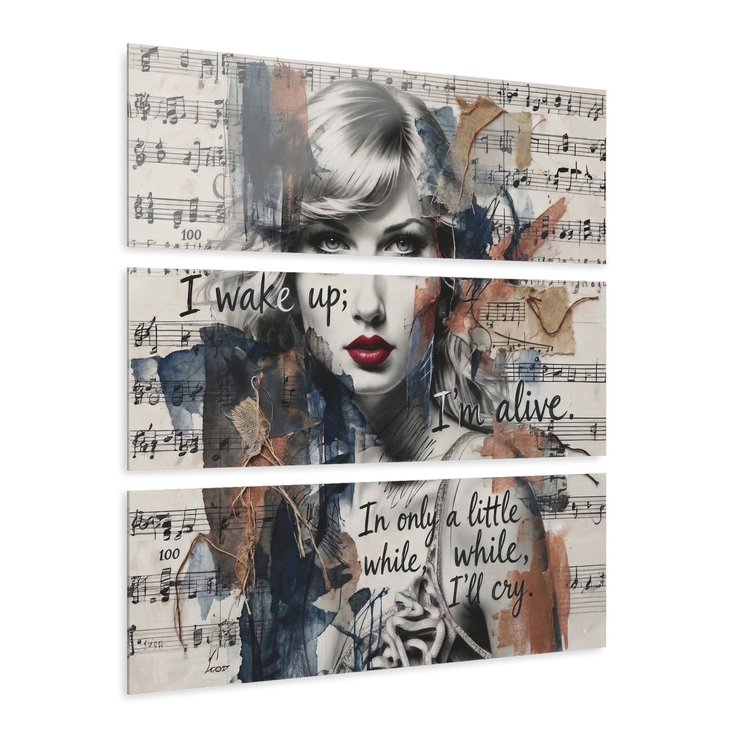 Swift Inspired Triptych Acrylic Art Print