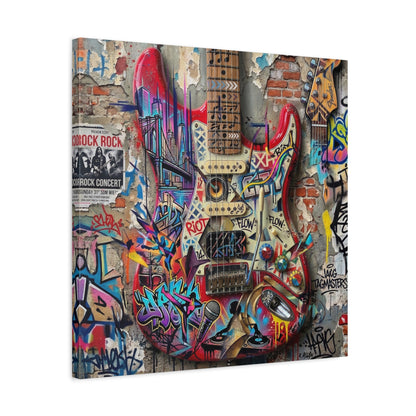 Urban Art Gutair Abstract Canvas Wall Art Print