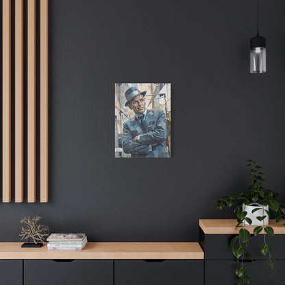 G.O.A.T Basketball Portrait Matte Canvas Wall Art, Stretched 1.25"