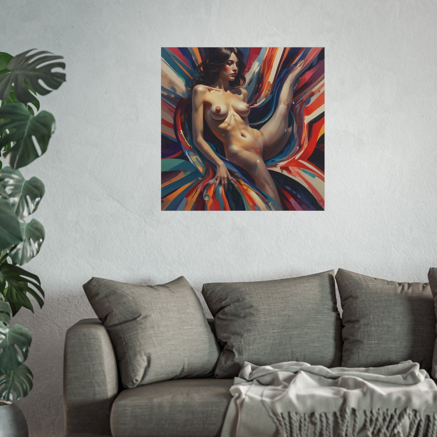 Fine Art Poster — Colorful Figurative Nude Art Print