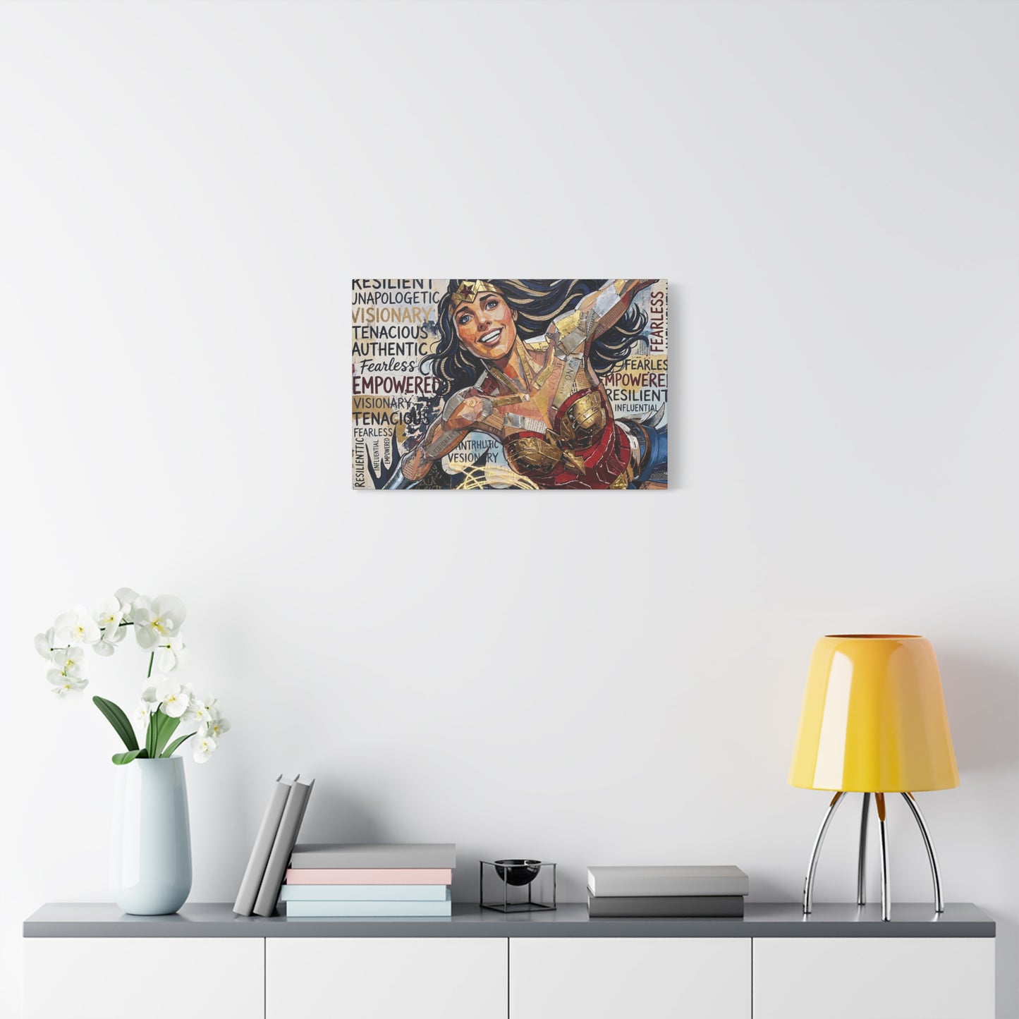 Super Woman Abstract Canvas Wall Art — Matte Stretched 1.25"