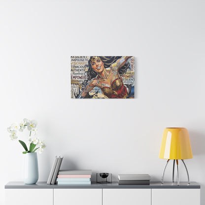 Super Woman Abstract Canvas Wall Art — Matte Stretched 1.25"