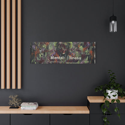 Joker Mental Health Abstract Canvas Wall Art — Matte Stretched 1.25"