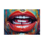 Colorful Pop Art Lip Poster Fine Art Print
