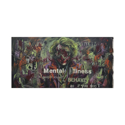 Joker Mental Health Abstract Canvas Wall Art — Matte Stretched 1.25"