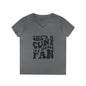 V-Neck T-Shirt — "She's a Cuntry Music Fan" Retro Typography Tee