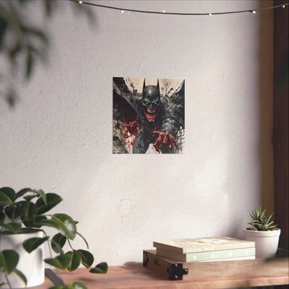 Batman Horror Art Poster Print — Dark Bloody Comic Fine Art Print