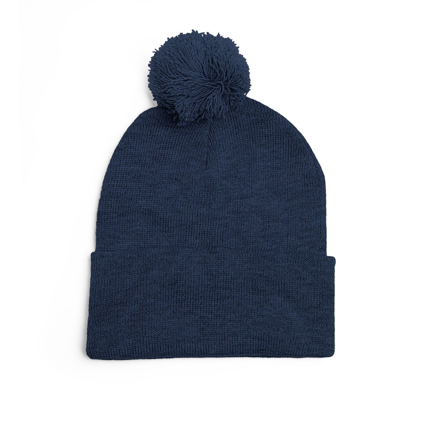 Embroidered Pom-Pom Beanie — "Spitters Are Quitters!" Cozy Winter Hat