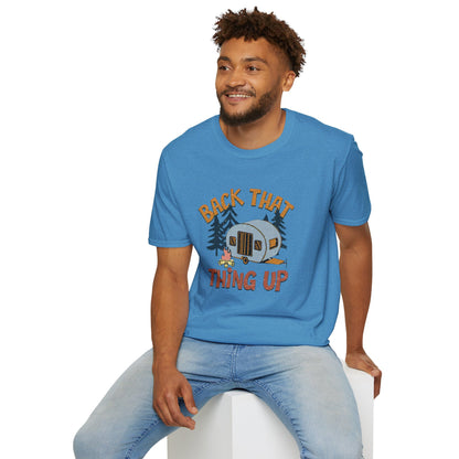 RV Camping T-Shirt — "Back That Thing Up" Retro Camper Graphic Tee