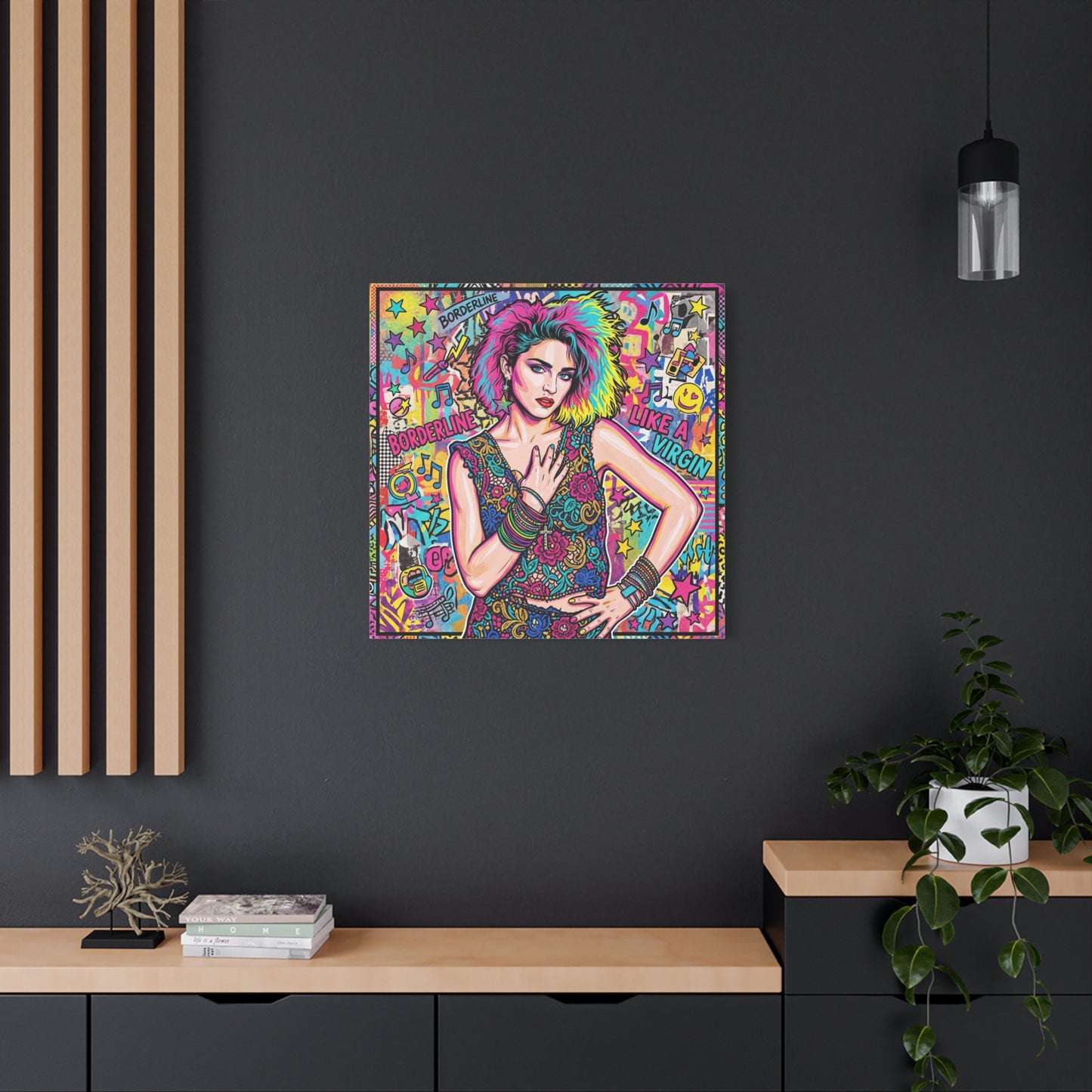 Queen of Pop Abstract Canvas Wall Art Print