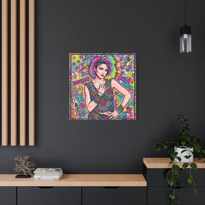 Queen of Pop Abstract Canvas Wall Art Print