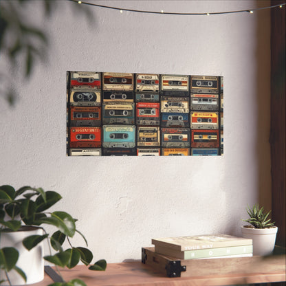 Cassette Tape Collage Fine Art Poster