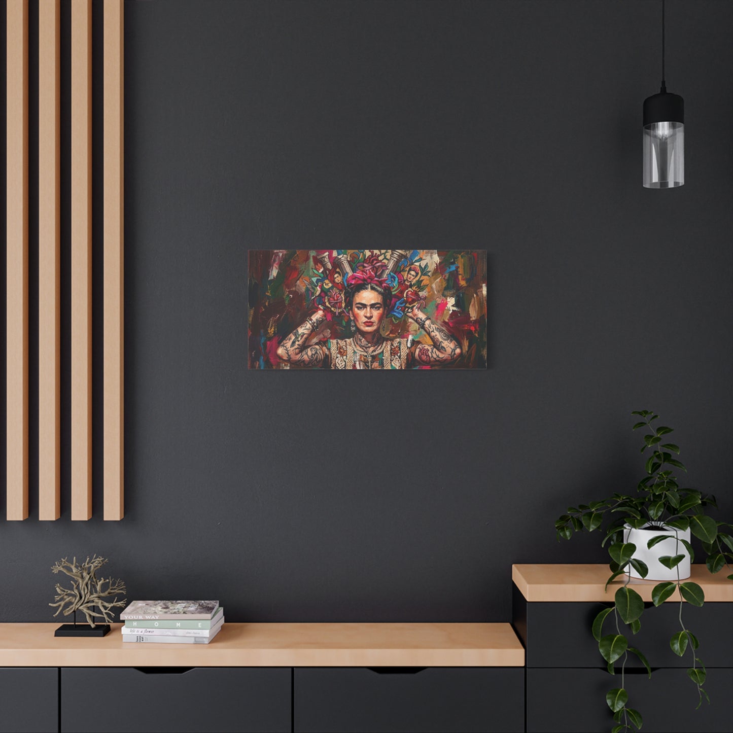 Frida Inspired Abstract Canvas Wall Art — Matte Stretched 1.25"