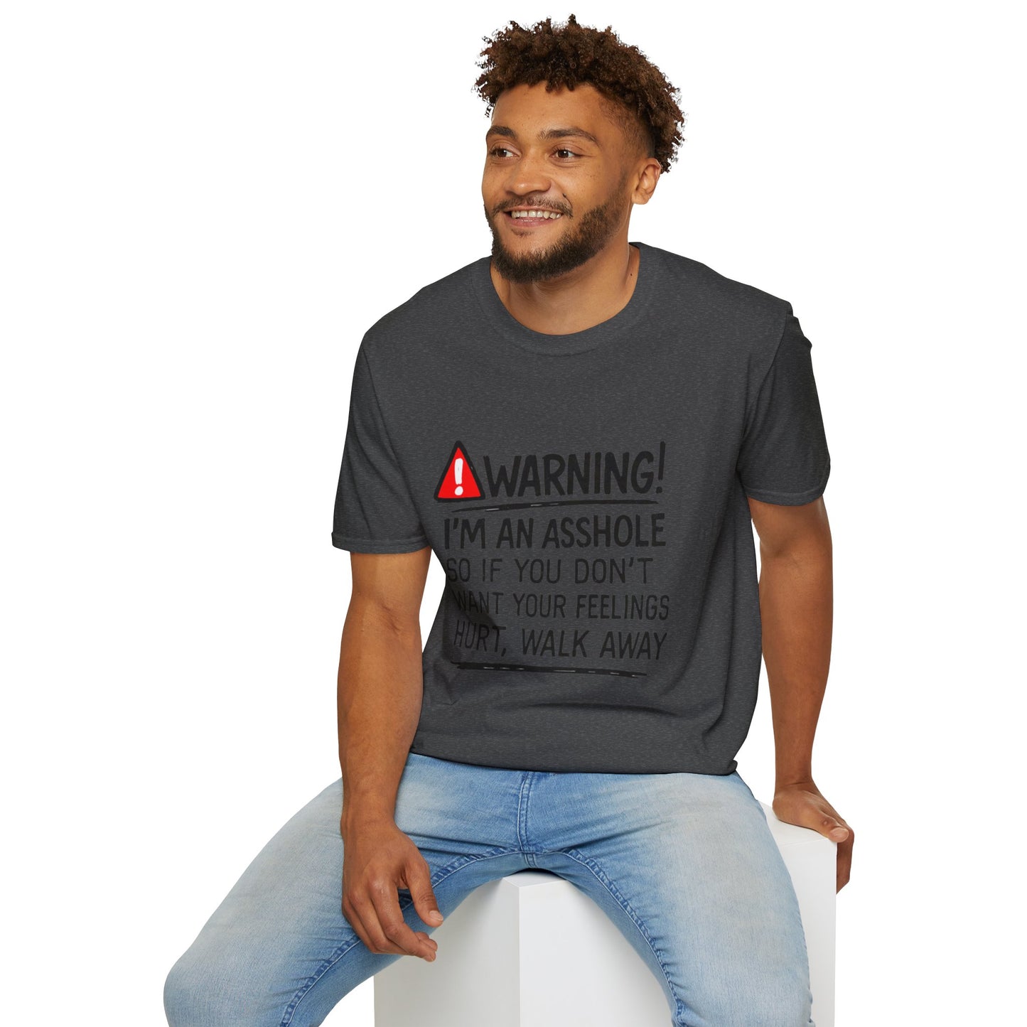 Warning I’m An Asshole T-Shirt – Funny Sarcastic Graphic Tee