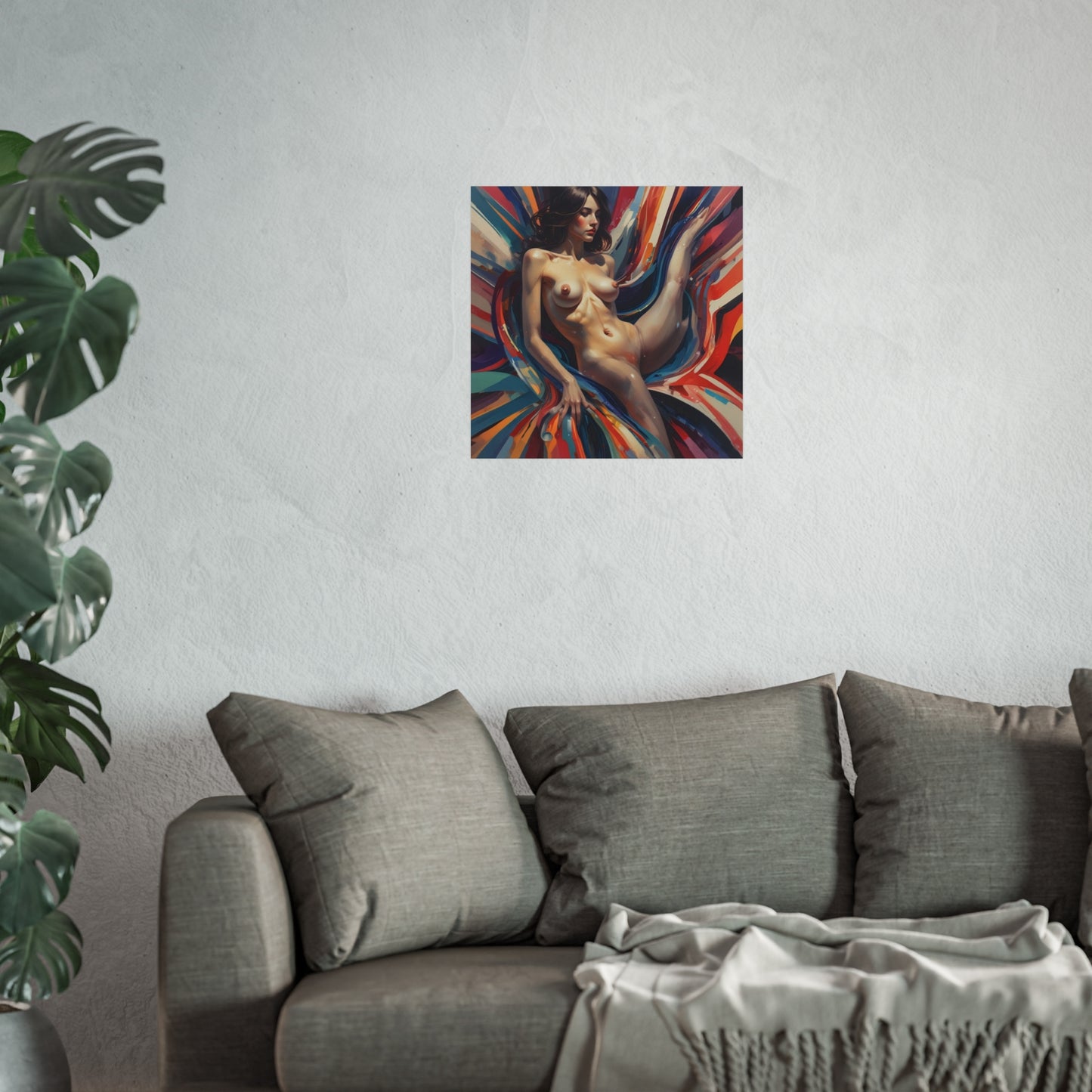 Fine Art Poster — Colorful Figurative Nude Art Print