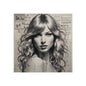 Taylor Inspired Portrait on Vintage Newspaper Background