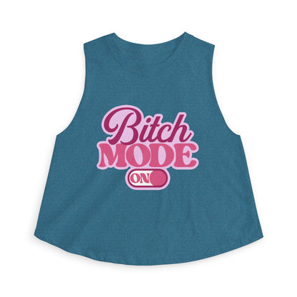 Bitch Mode On Crop Top — Funny Sassy Graphic Women’s Tank