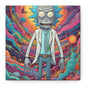 Psychedelic Rick Portal Canvas — Colorful Rick Illustration on Stretched Matte Canvas
