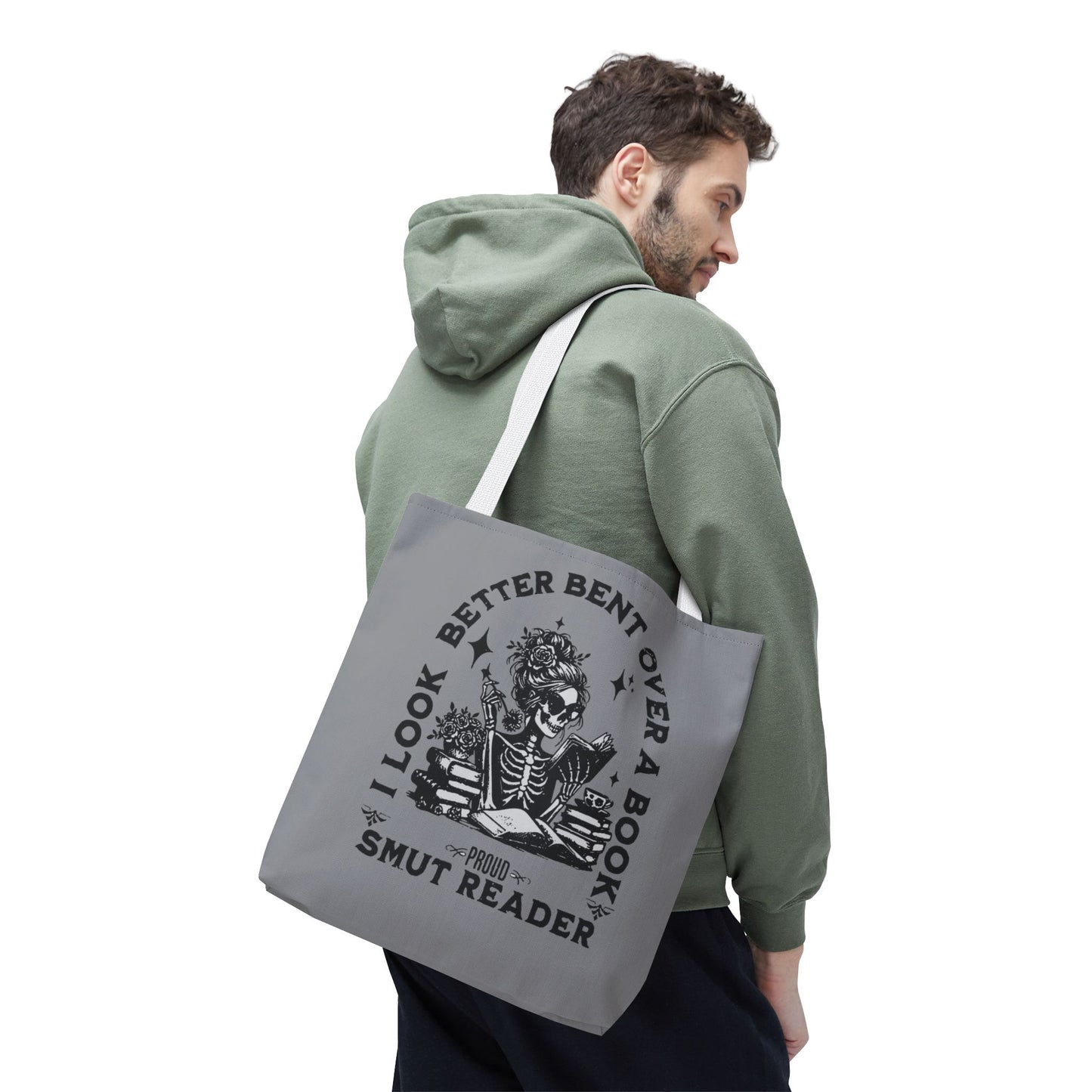 Smut Reader Tote Bag – "I Look Better Bent Over a Book" Booklover Gift