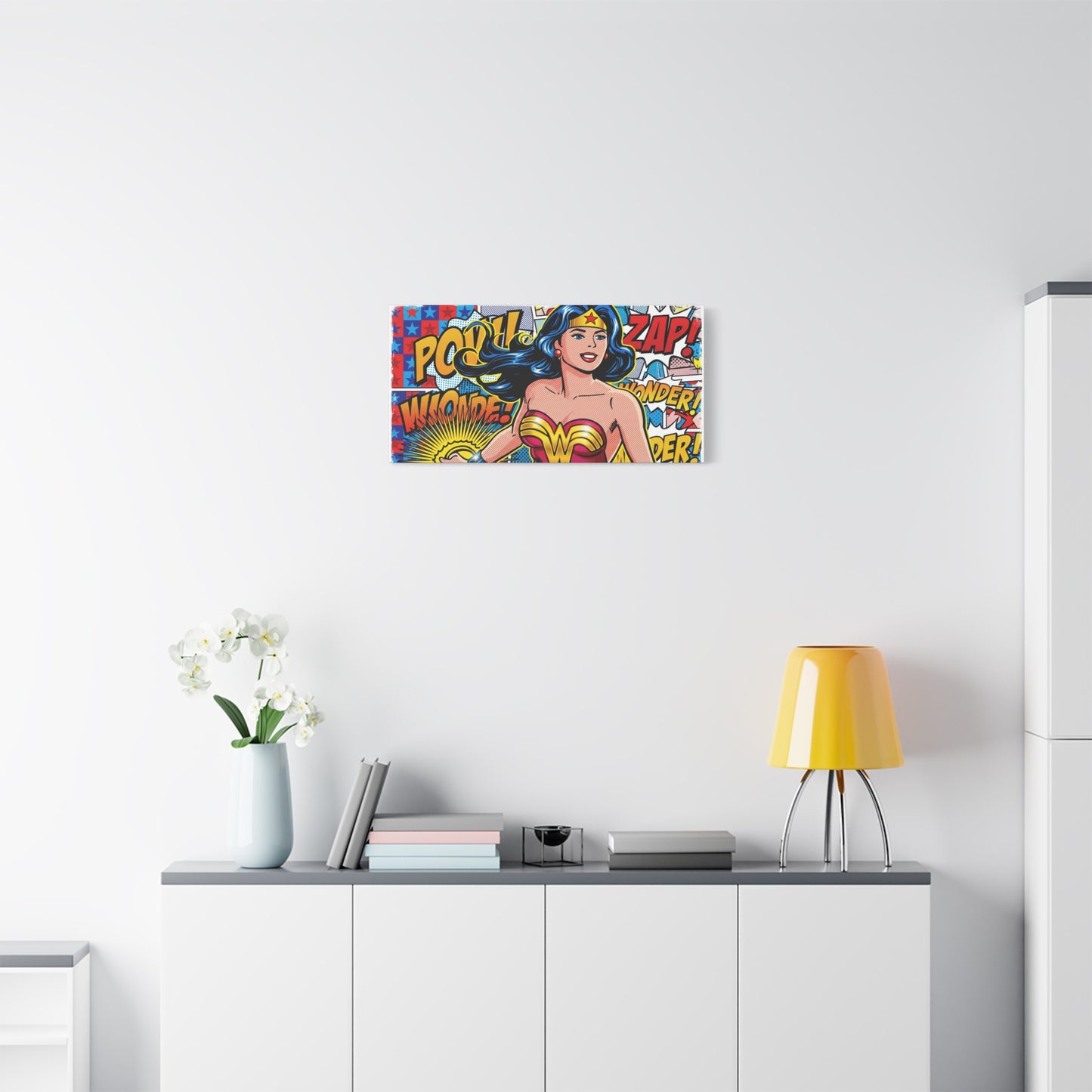 Comic Hero Abstract Canvas Wall Art — Matte Stretched 1.25"