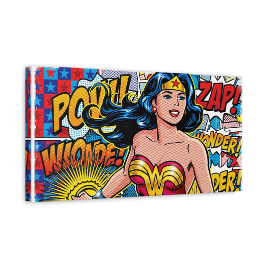 Comic Hero Abstract Canvas Wall Art — Matte Stretched 1.25"