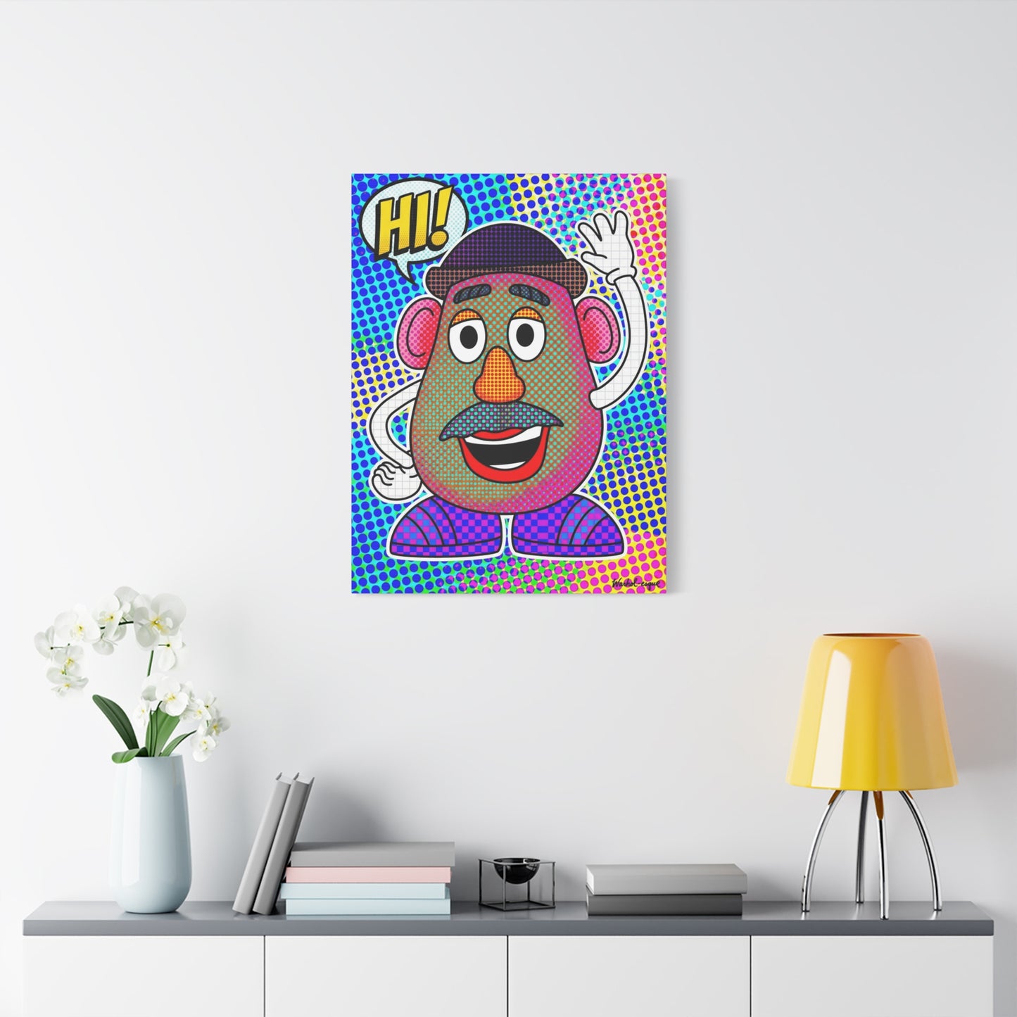 Mr. Head Abstract Canvas Wall Art Print — Matte Stretched Canvas